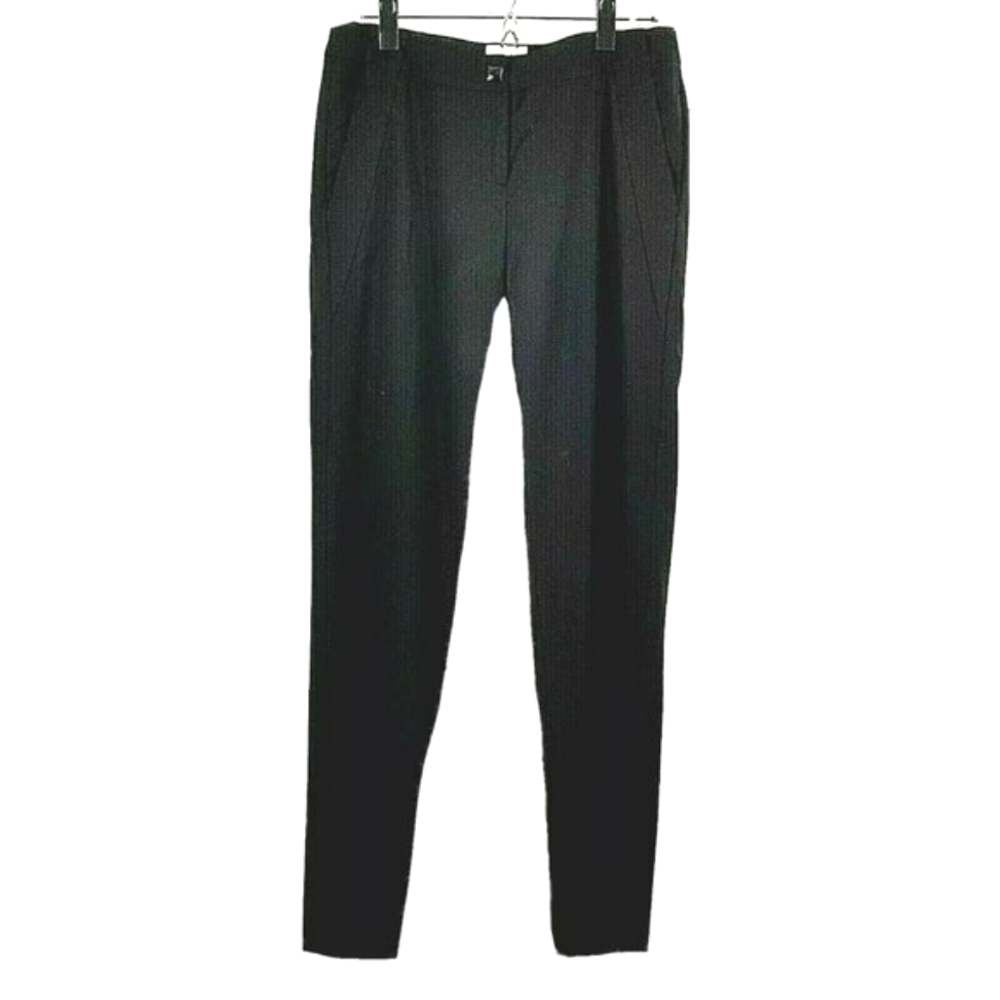 ECI Dress Pants Solid Black Mid Rise Stretch 4